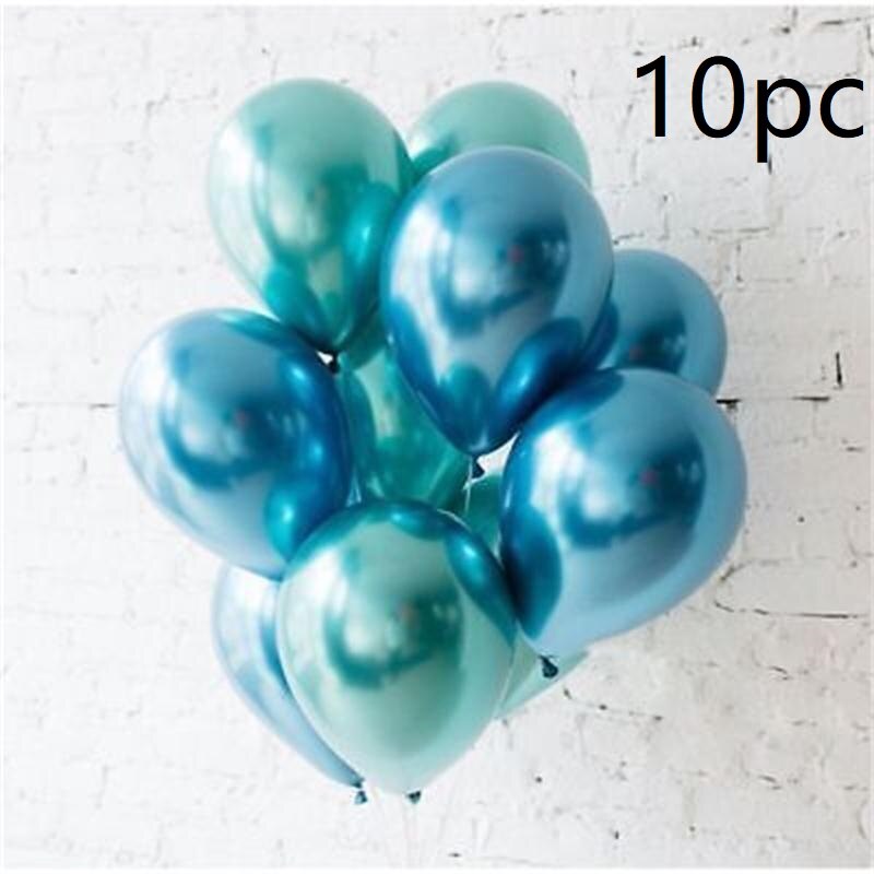 Supports de ballons cylindriques, 7 Tubes, décoration de fête prénatale, pour anniversaire, 7 Tubes: metal blue green