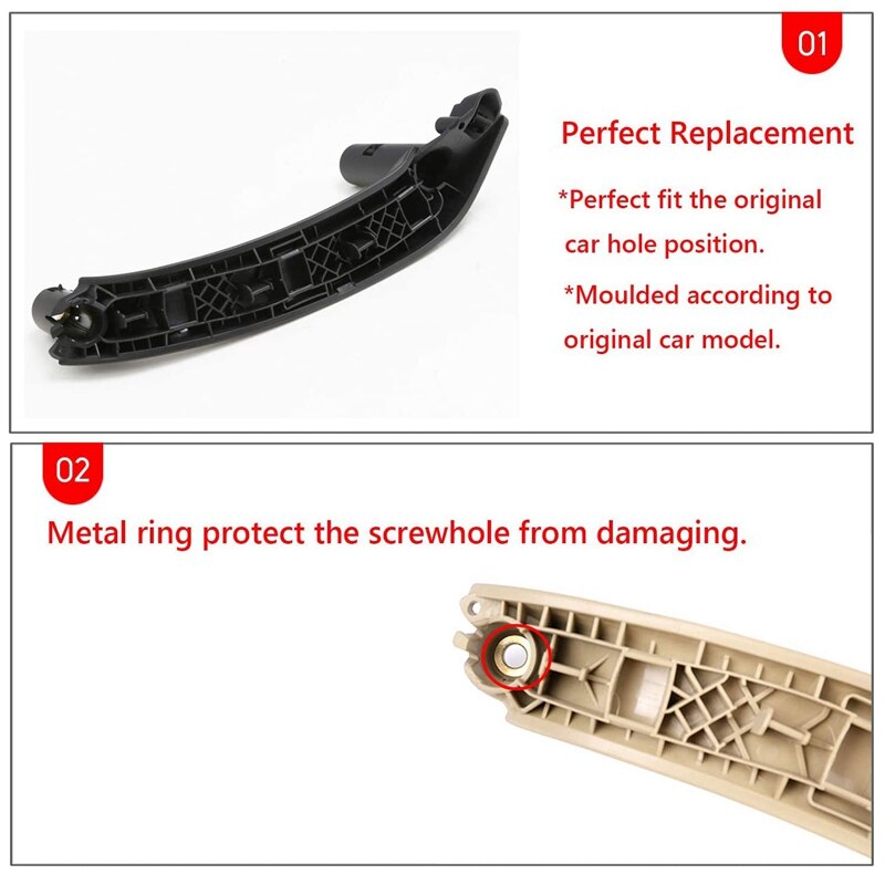 Rivestimento interno della maniglia di trazione della portiera interna dell'auto per-Bmw F25 F26 X3 X4 2011-2017, lato anteriore e posteriore destro