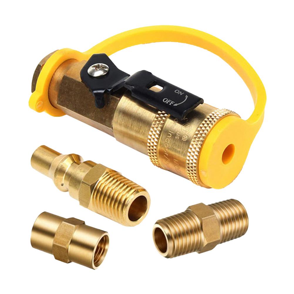 1/4 Inch Propane Natural Gas Control Valve Assembly Converter Kit Quick Connect Adapter Gas Pipeline Connect Control Valve