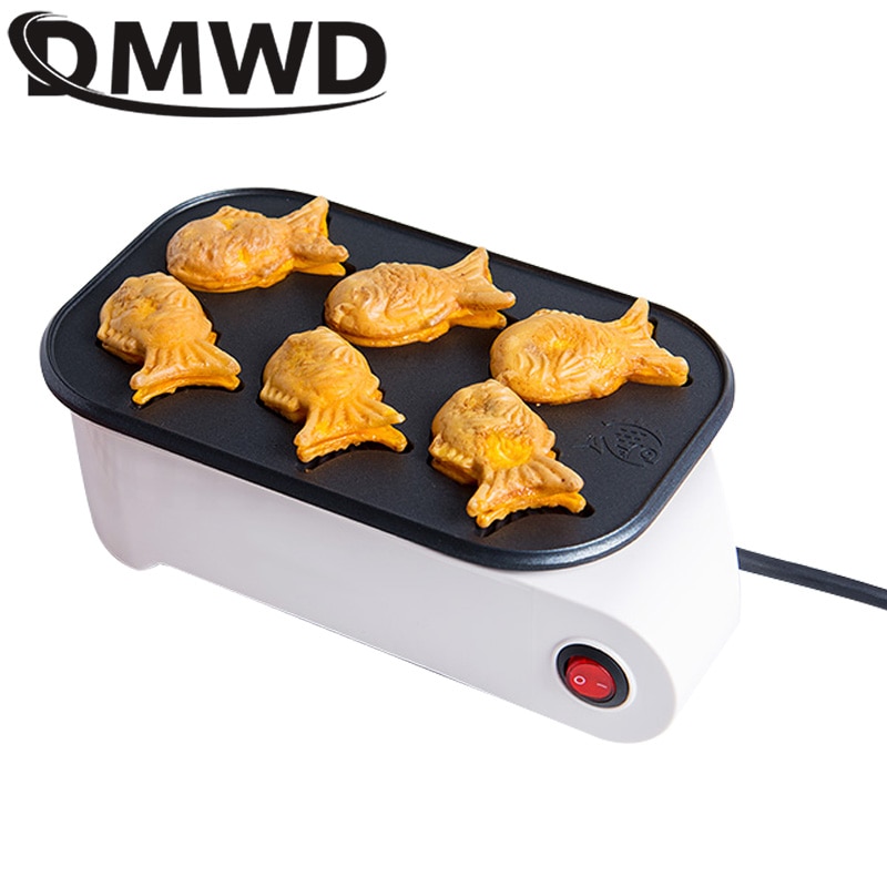 DMWD ośmiornica piłka producent elektryczna maszyna Taiyaki kiełbasa hot-dog jajka omlet grill japońnarty ryba kształt piec robić pieczenia blacha robić pieczenia ue