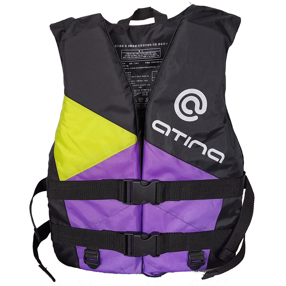 Adulto donna uomo nuoto giubbotto di salvataggio sport acquatici giubbotto di galleggiamento costume da bagno per canottaggio surf Kayak alla deriva sci 35-55KG: Purple green