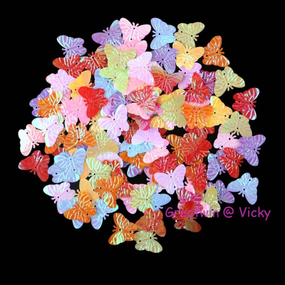 Party Pailletten Buttefly Confetti 18x22mm Naaien Op Sequin Gemengde Kleur Voor DIY Jurk Kleding Kleding 120 stks/zak