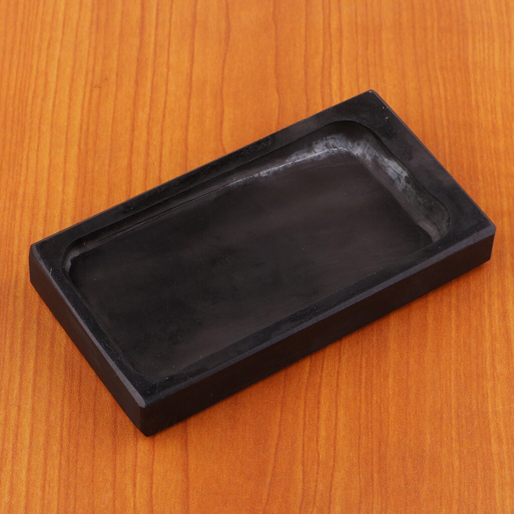 Black Ink Stone for Chinese Calligraphy and Sumi Painting,Natural Inkstone makes the Ink Smooth and Delicate