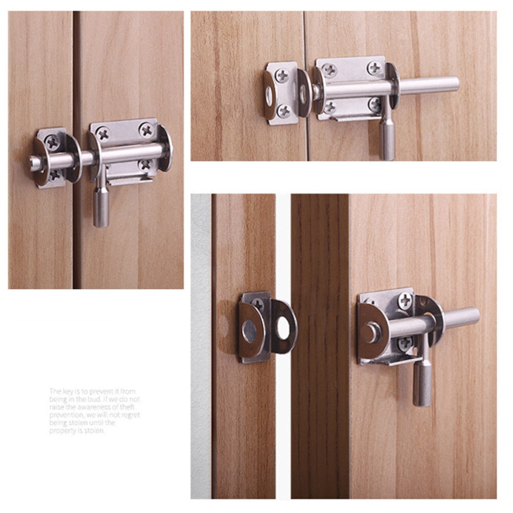 1Pc Slide Bolt Gate Latch Safety Heavy Duty Stainless Steel Gate Latch Window Latch Door Bolts Barrel Bolt