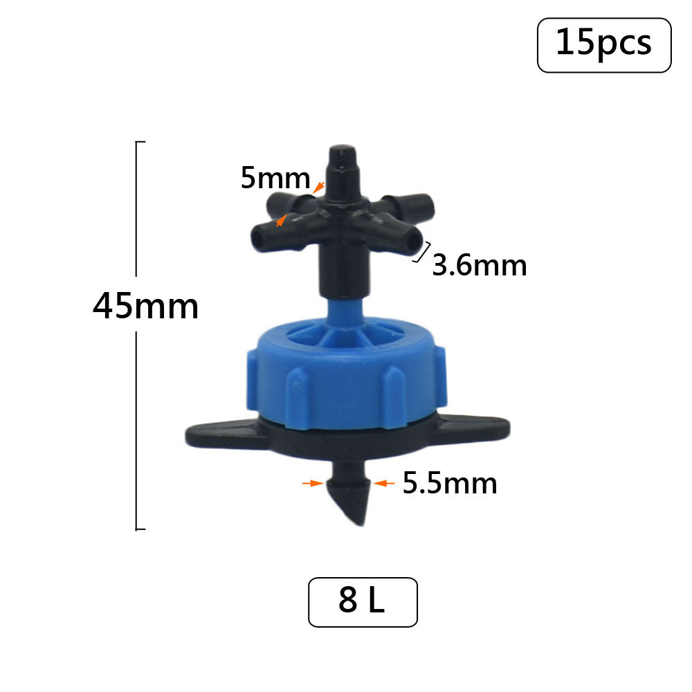 2L 4L 8L Dripper Arrow Dropper Irrigation Connector 3/5mm 2/4-Way Drip Arrow Greenhouse Drip Irrigation System: MULTI