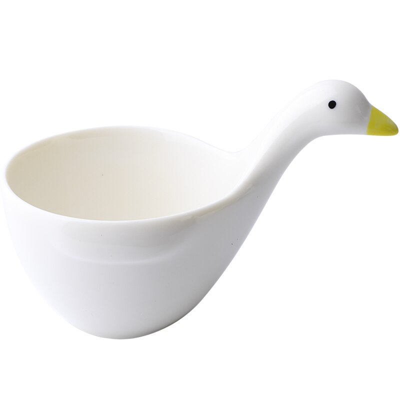 Cute Ceramic Duck Bowl Handmade Saucebowl Small Pottery Spice Bowl Trinket Dish Home Storage Animal Seasoning Keeper Salt Holder