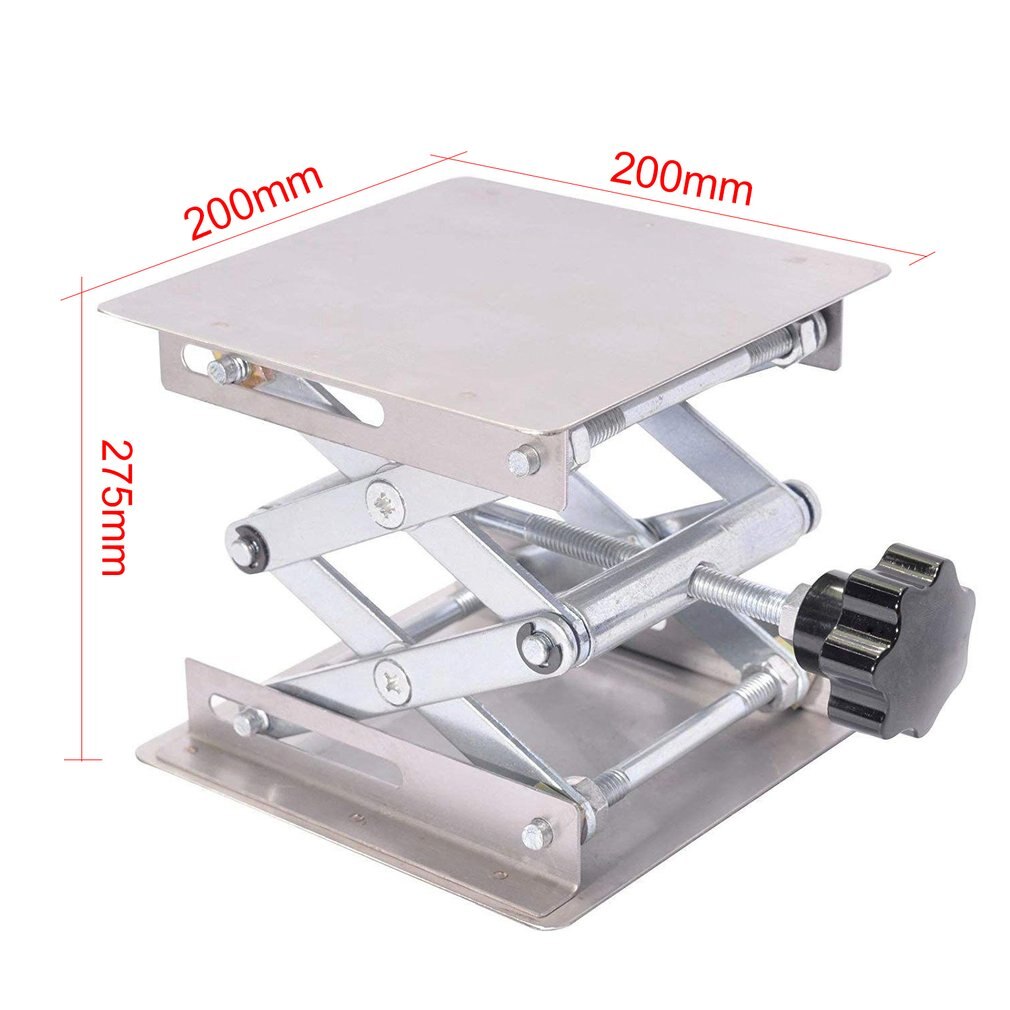 Stainless Steel Lifting Table Manual Aluminum Oxidation Lifting Table Laboratory Lifting Device Lab Lifting Stand Rack: 200X200X275mm