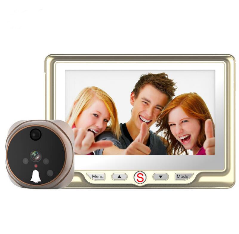 4.3 tommer kighul dørfremviser kamera øje video intercom support tf kort nattesyn sikkerhed i hjemmet
