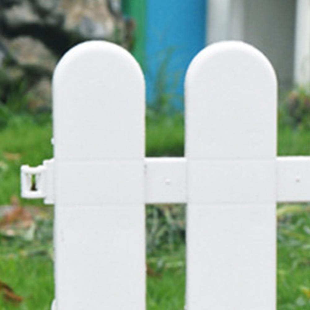 5Pcs Picket Miniature Fences Excellent Plastic Garden Fences Lawn Border Fence Garden Landscape Edging for Courtyard