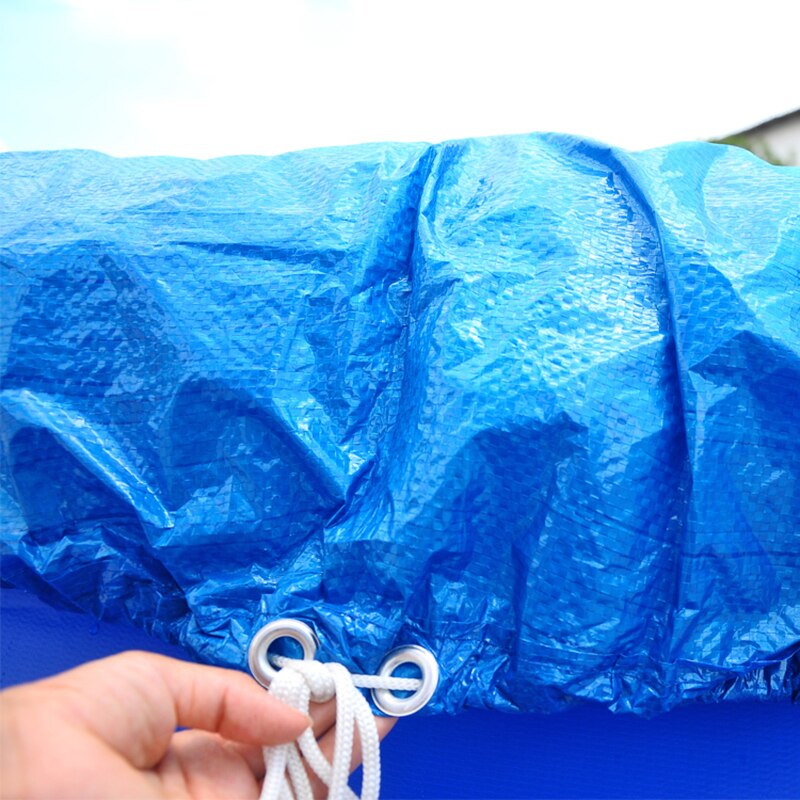 Swimming Pool Cover Waterproof Rainproof Dust Cover Tarpaulin With Wear-resistant Rope Suitable For Square Swimming Pools