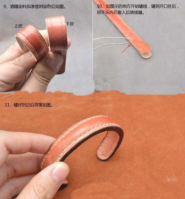 DIY vintage 0.5cm bracelet drawing template sewing pattern