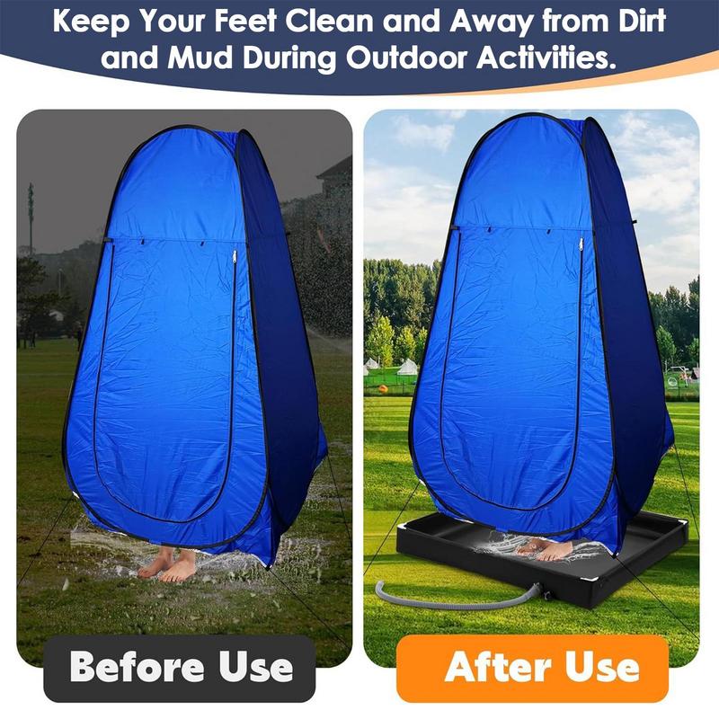 Foldable Shower Base Outdoor Tent RV Camping Awning Shower Tray Portable Shower Pan Foldable Shower Base for Camping Travel