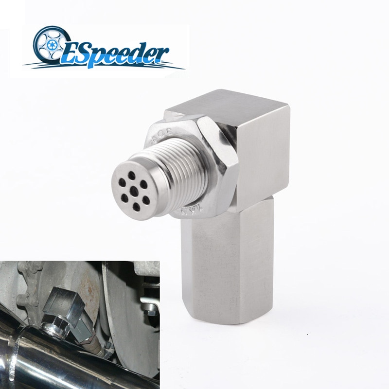 ESPEEDER Universal 90 Degree Oxygen Sensor Extender 02 Bung Extension Catalytic Converter O2 Oxygen Sensor Spacer