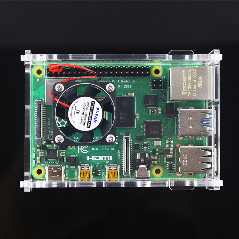 Framboise Pi 4 modèle B boîEbene ABS boîEbene transparent boîEbene ABS gießen framboise Pi 4B 3B + Plus 3B 2B B avec ventilateur