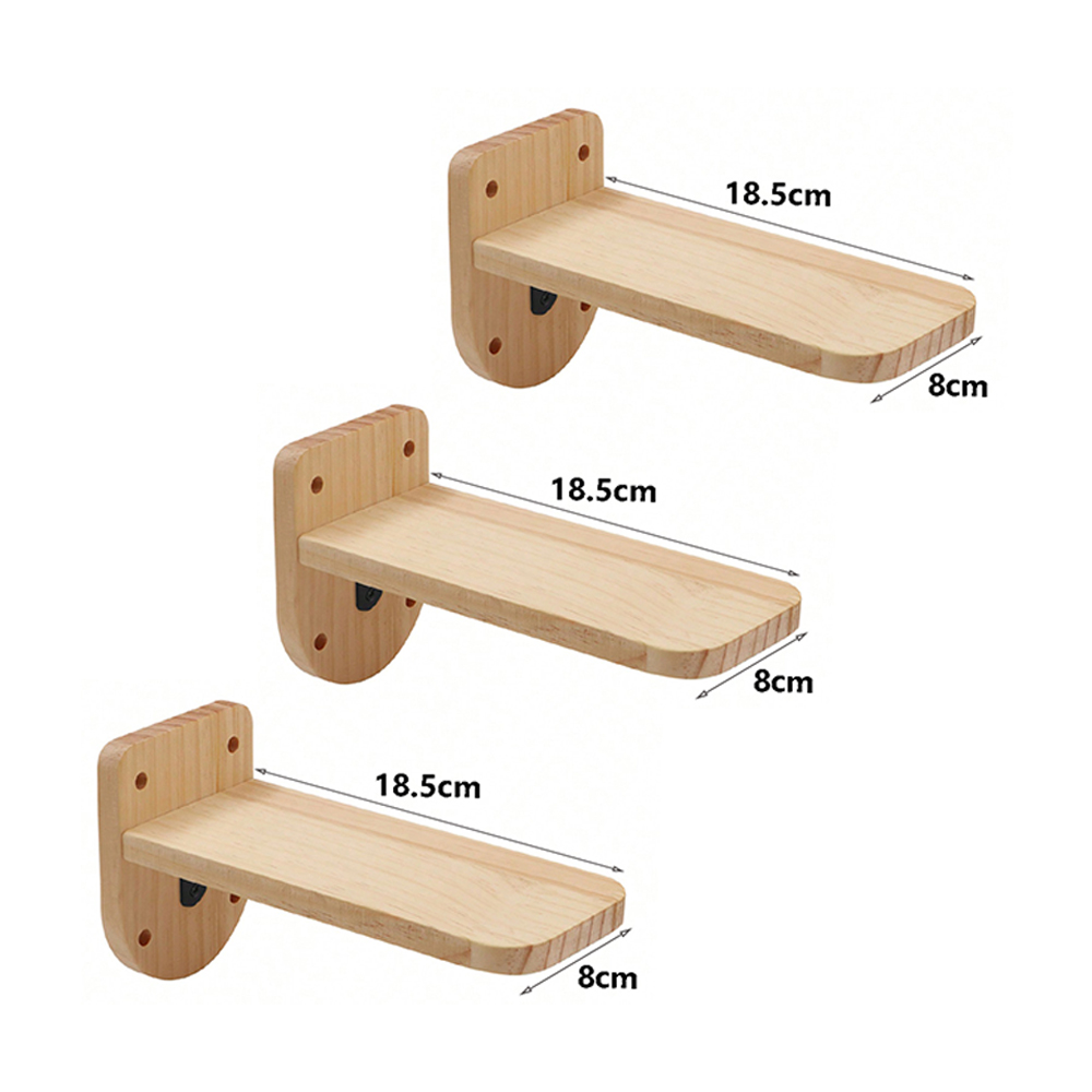 3- -delige kattenwandtrap, kattenrek, aan de muur te bevestigen klimrek voor katten, kattenwandmeubel met trapje voor katten om op te spelen en te klimmen.: Default Title