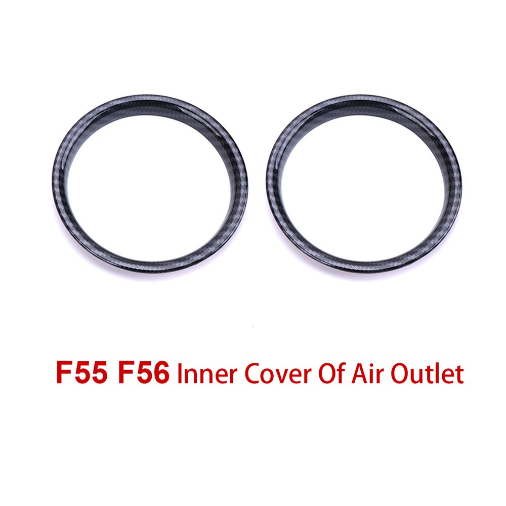 Anel de ventilação de ar do carro saída capa caso escudo de fibra carbono habitação adesivo decoração para mini cooper um s jcw f55 f56 f57 acessórios: Dourado