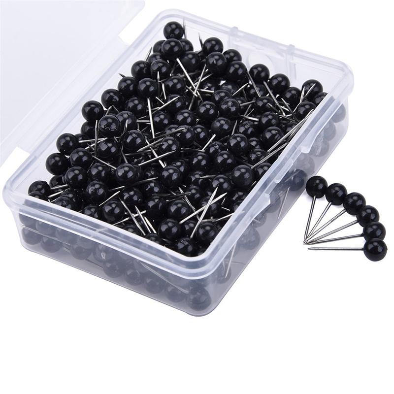 100Pcs Push Pins Round Ball Head Map Tacks with Stainless Point for Office Home Crafts DIY Marking