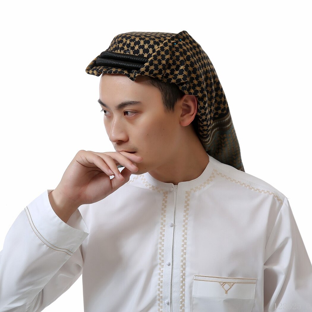 Arabisch Männer Turban Kopftuch Tradictional Motorhaube Hijab Muslimischen Kopf wickeln Homme Vetement Musulman Islam Arabisch Zubehör Bandana