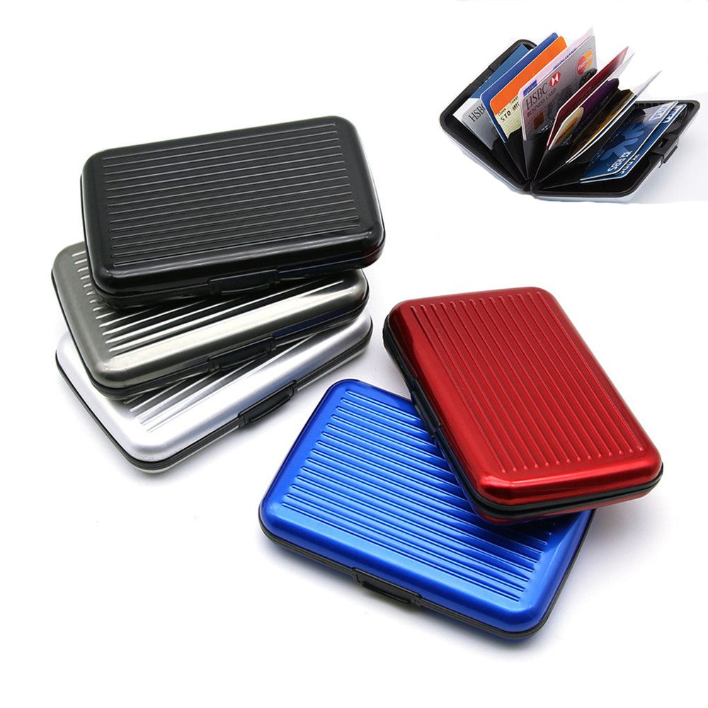 Aluminium Metalen Bankkaart Hard Case Card Wallet Id-kaart Houder Credit Card Holder Rfid Blocking Anti-Rfid Scanning Beschermen houder