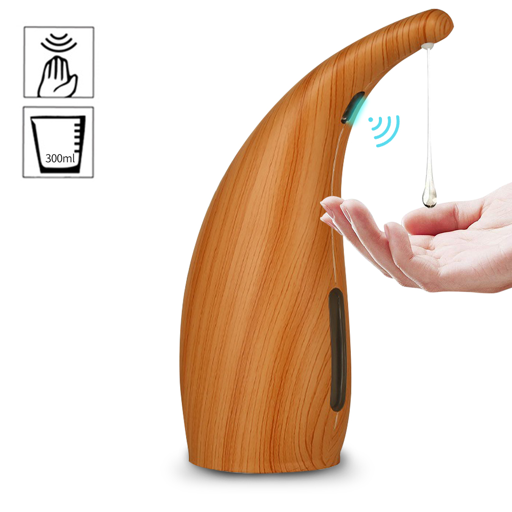 300mL Automatische Seife Spender Infrarot Clever Sensor Touchless Schaum Seife Spender Auto Flüssige Seife Spender Küche Schlecht: Braun