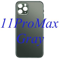 Carcasa de repuesto de cristal trasero con orificio grande para iPhone 11 11Pro 11Pro Max carcasas y marcos para teléfonos móviles: 11Pro Max  Gray
