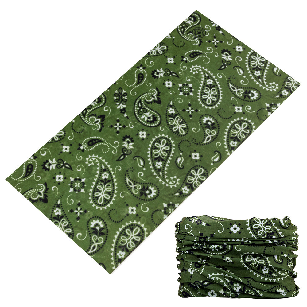 Paisley Magic Seamless Bandanas Women Men Sports Headband Outdoor Head Scarf For Female Male Buffs Face Shield: Ivory