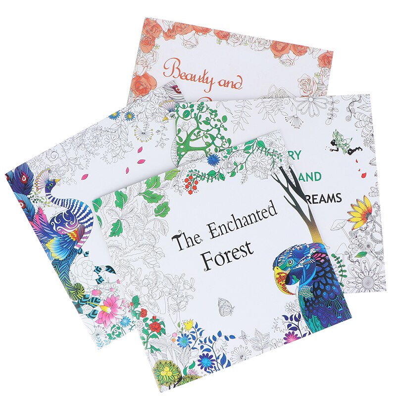 Anti-Stress Kleurboek Voor Kinderen Volwassen Stress Doden Tijd Schilderen Art Boek Magische Bos Fantasie Droom Wonderland
