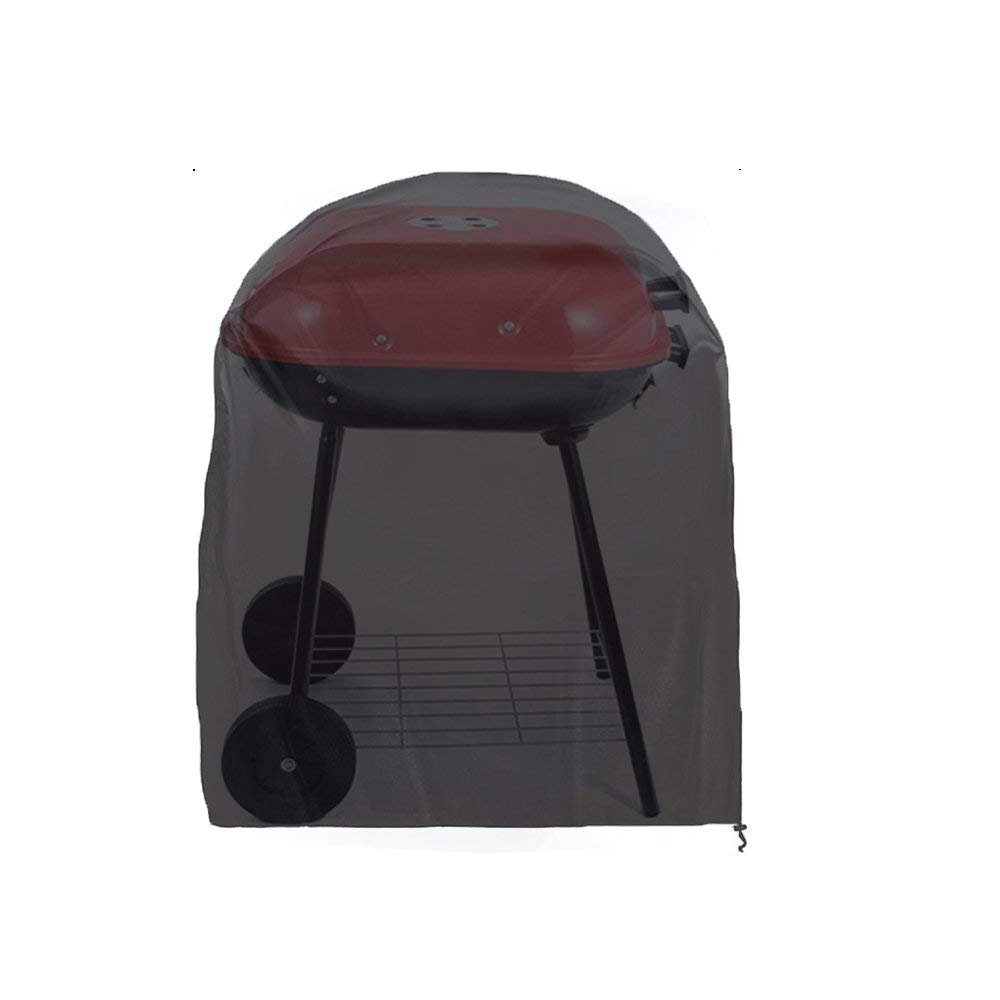 Musta vedenpitävä bbq -kansi pyöreä raskaan käytön grillauskansi weber sade barbacoa anti pöly sade kaasu puuhiili sähkögrilli