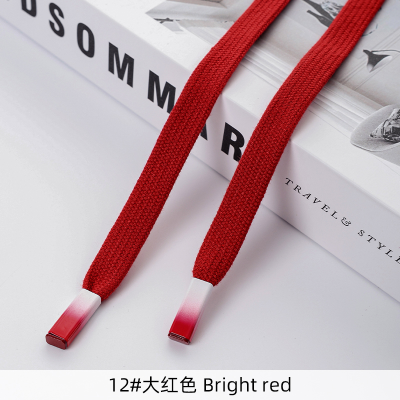 Tapones planos de algodón con capucha de 12mm, cordones gordos, cordón retorcido, pantalones, cuerda, cordón de repuesto, accesorios de costura DIY: Gris rosáceo