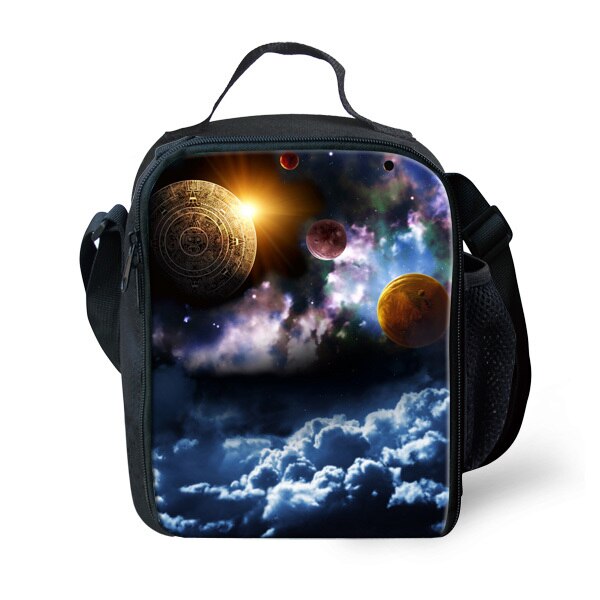 Manter quente galaxy almoço sacos para crianças saco de almoço isolado saco térmico caixa refrigerador crianças escola lancheira termica: D0366G