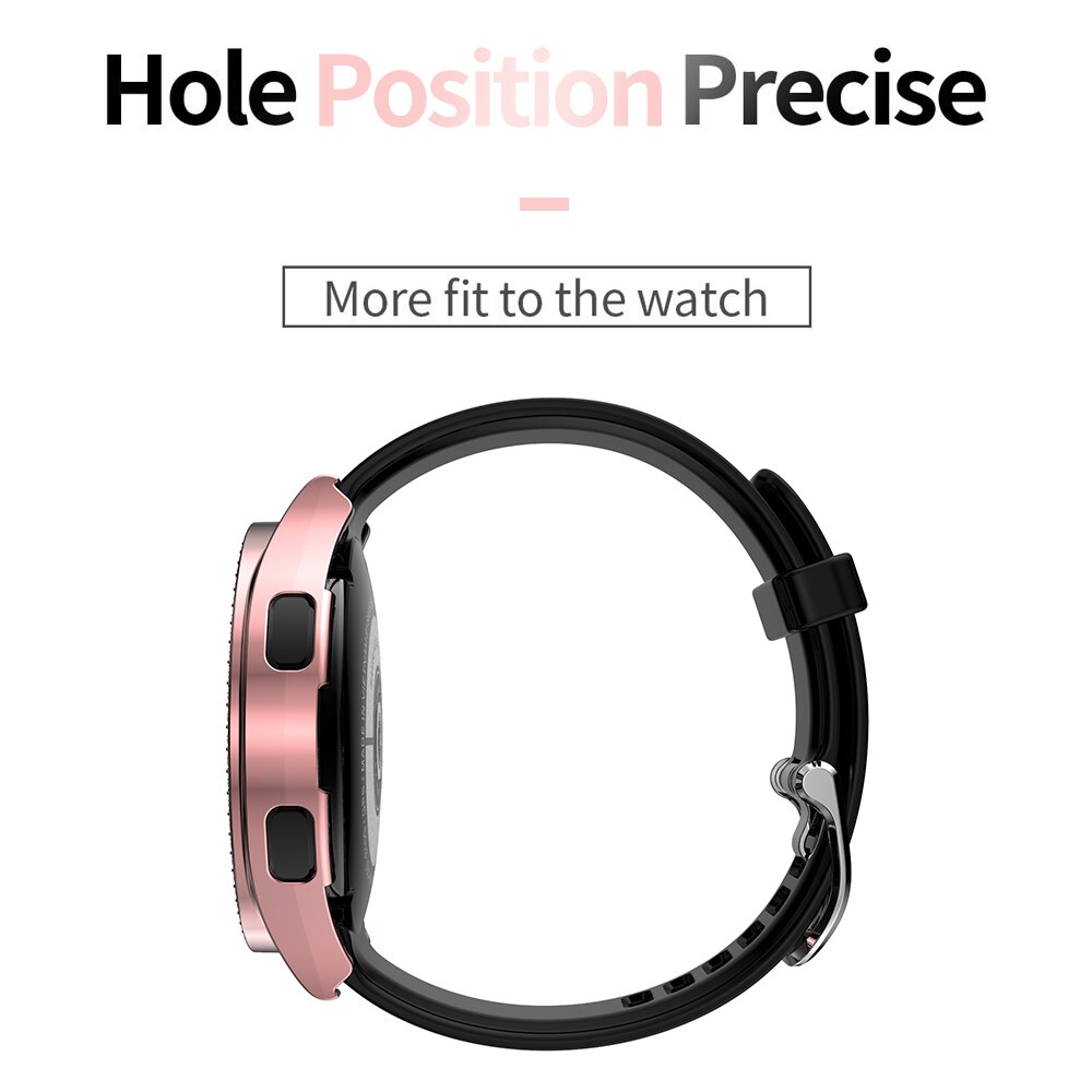 Two Rows Diamond Protector Case for Samsung Galaxy Watch 4 40mm 44mm Cover Active 2 Women PC Bumper Lightweight Frame