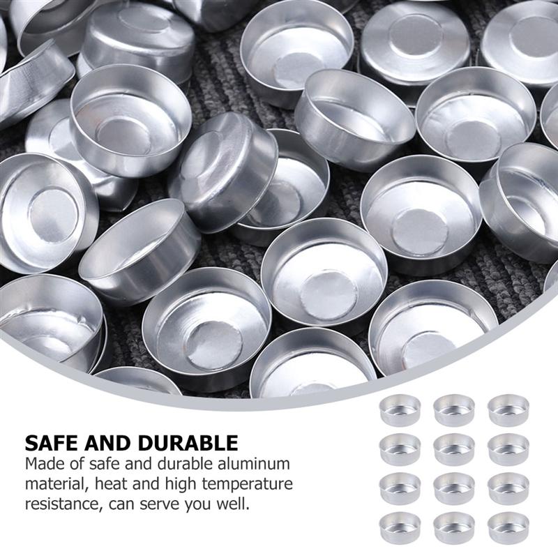 Boîtes pratiques en aluminium pour bougie, 100/200/300/500 pièces, boîte vide pour la fabrication de bougies, récipient vide pour bougie