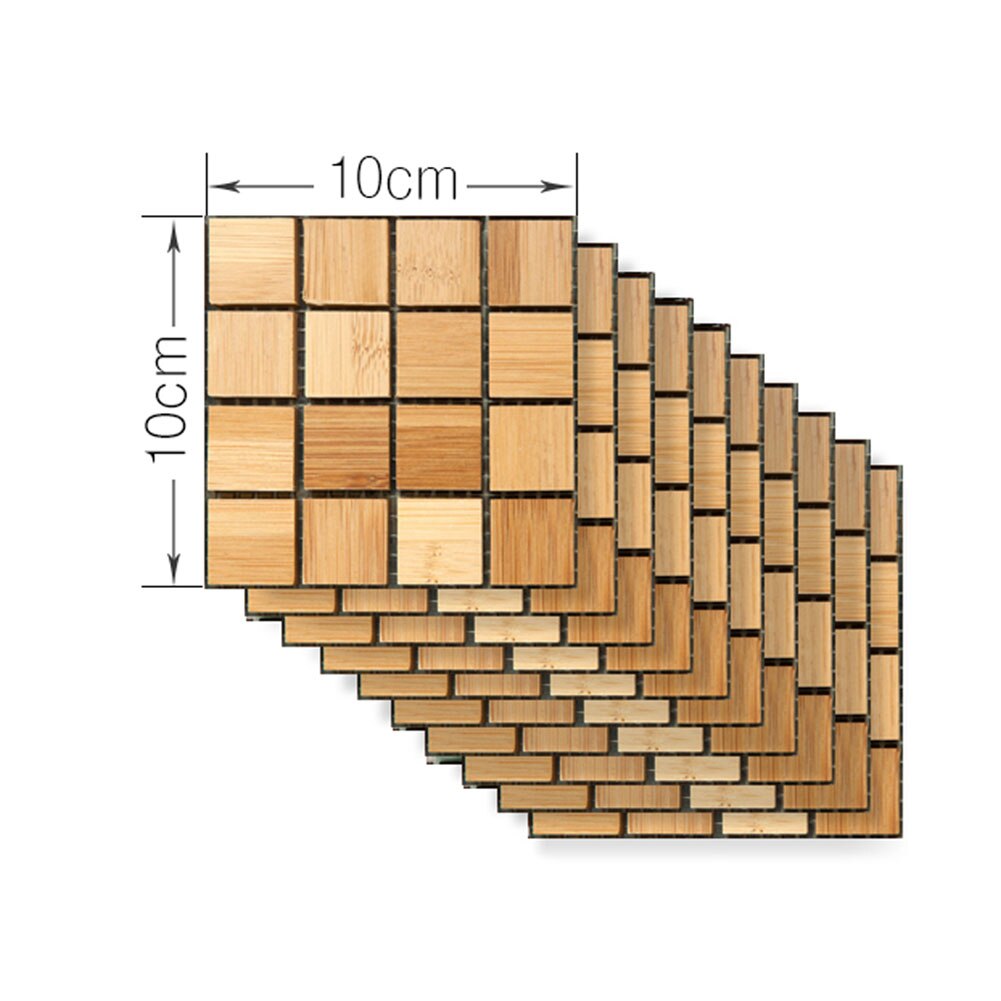 10 st retro kakel väggdekaler pvc vattentät mosaik dekal kakel klistermärken badrum kök heminredning klistermärke: Msc 054