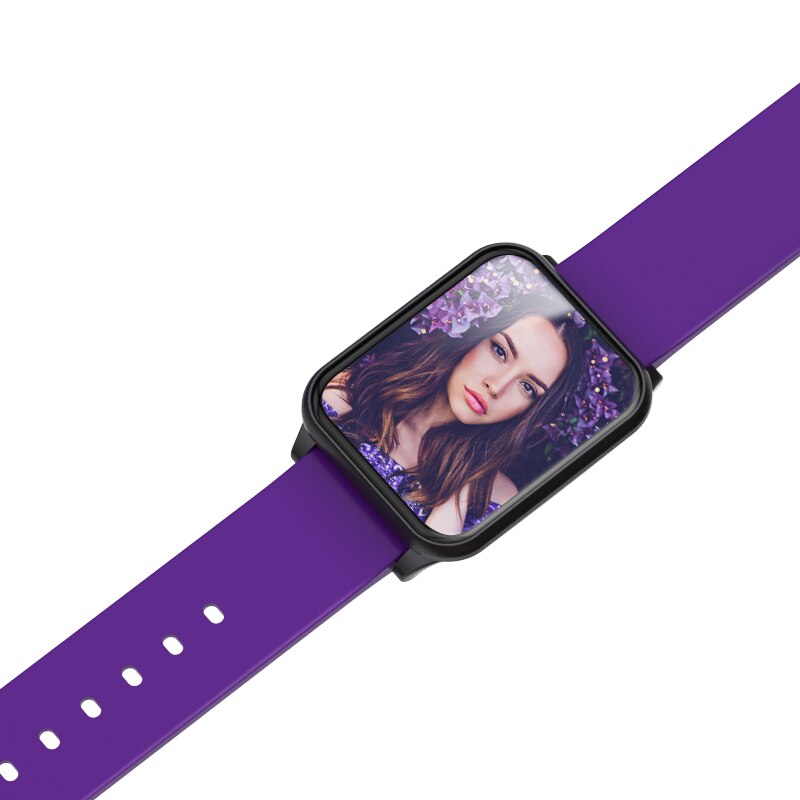 TEZER Z02 Sport Smart Watch Heart Rate Monitor Blood Pressure Tracker IP67 Waterproof For Android/IOS Smartwatch Wristband Red: PURPLE