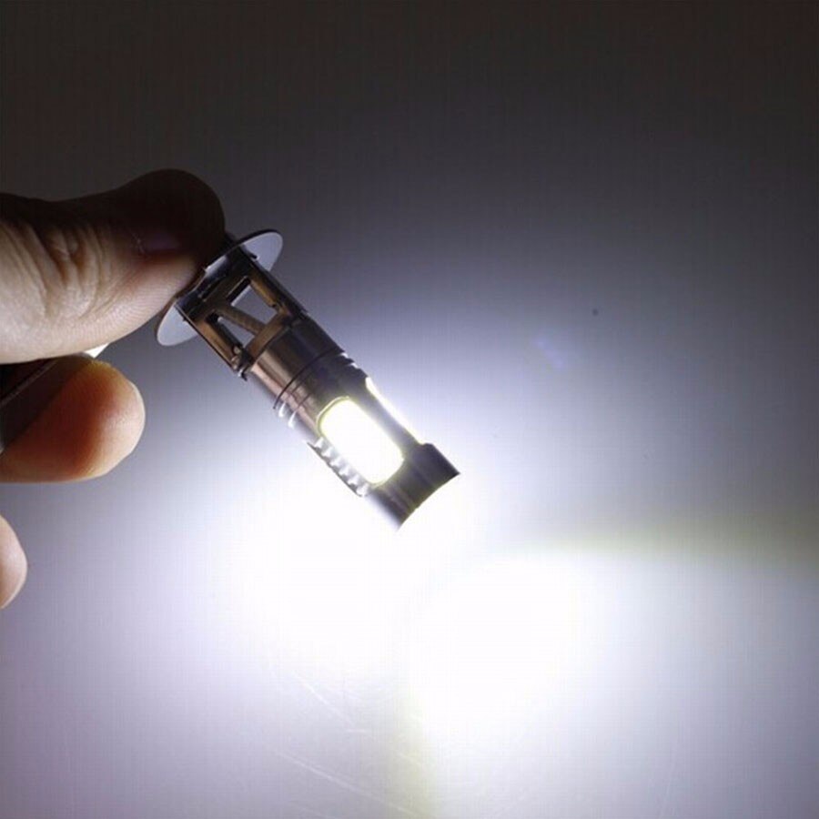 2 stuks  * h3 7.5w auto led koplampen super heldere auto mistlamp cob 12v 6000k witte lamp  h3 mistlampen