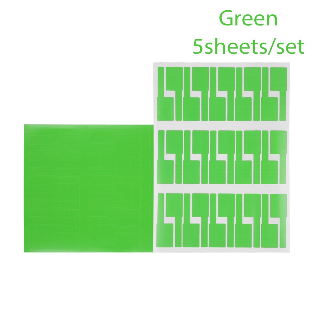 150 stk kabeletiketter klistermærker selvklæbende ledningsidentifikationsmærker vandtætte fiberorganisatorer markør farverige klistermærker: Grøn