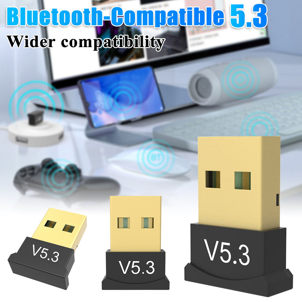 Bezprzewodowy USB Bluetooth 5.3 Adapter USB 2.0/3.0 3mbps nadajnik otrzymać do komputera z systemem Windows XP Laptop i Desktop Windows 11 10 9 8