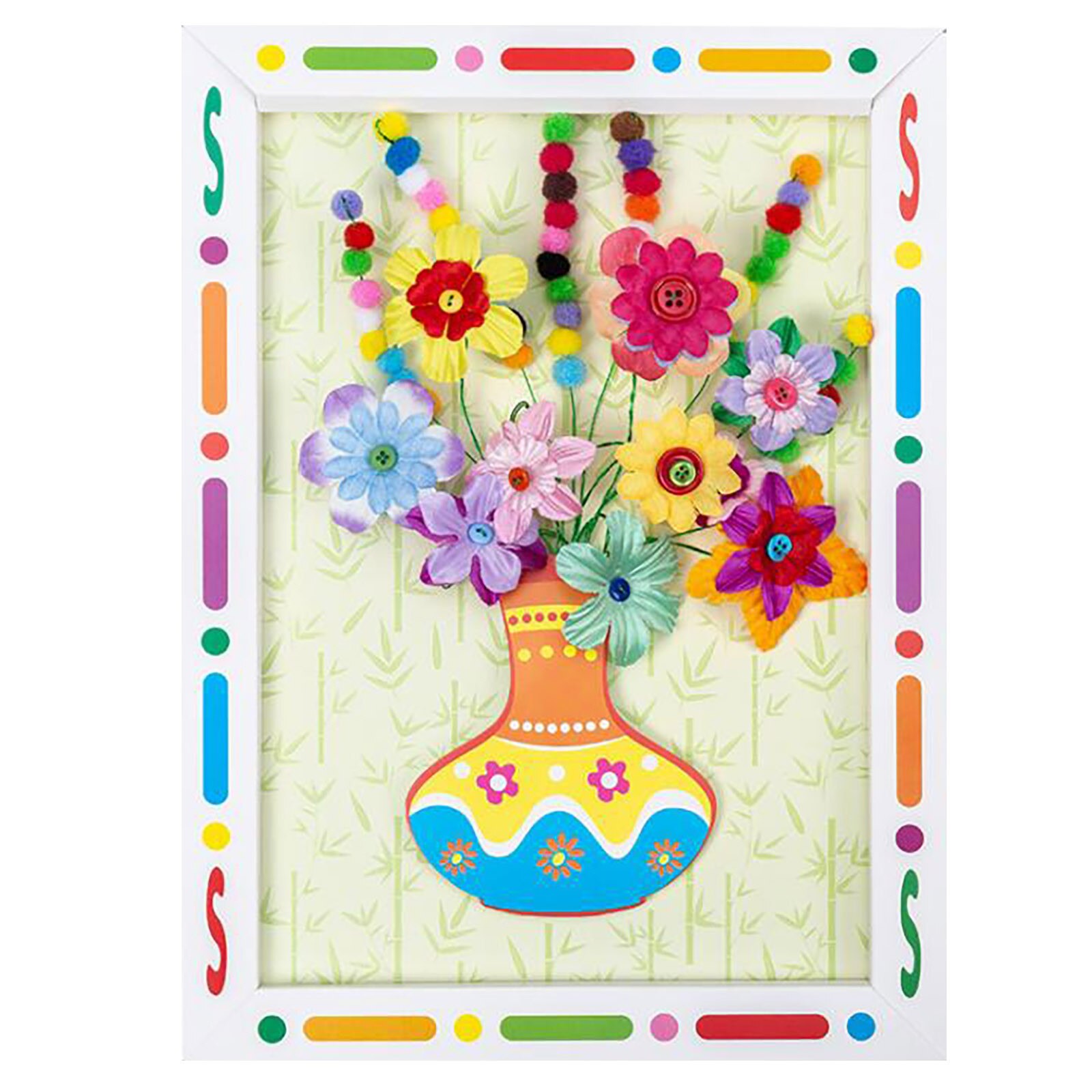 Button Bouquet Handmade Diy Production Material Mother's Day Children's Button Flower Handmade Painting Gifst For Moms: D