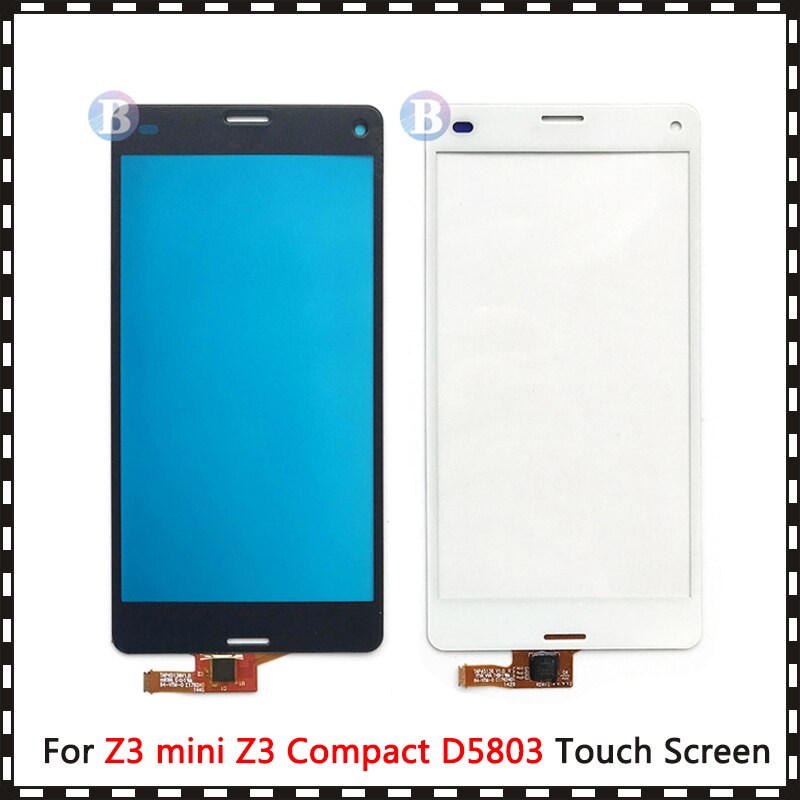4.6 " sony xperia  z3 mini  z3 compact  d5803 kosketusnäytön digitoijalle etulasilinssin tunnistinpaneeli