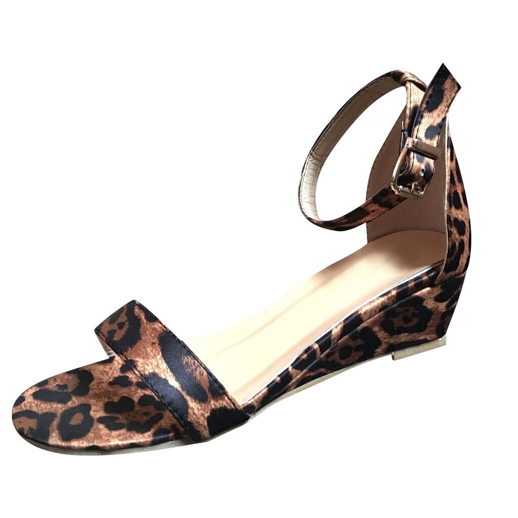 Sagace Zomer Luipaard Sandalen Met Hakken Vrouwelijke Sandalen Mode Toevallige Vrouwen Snake Schoenen Wiggen Sandalen Schoenen Voor Vrouwen