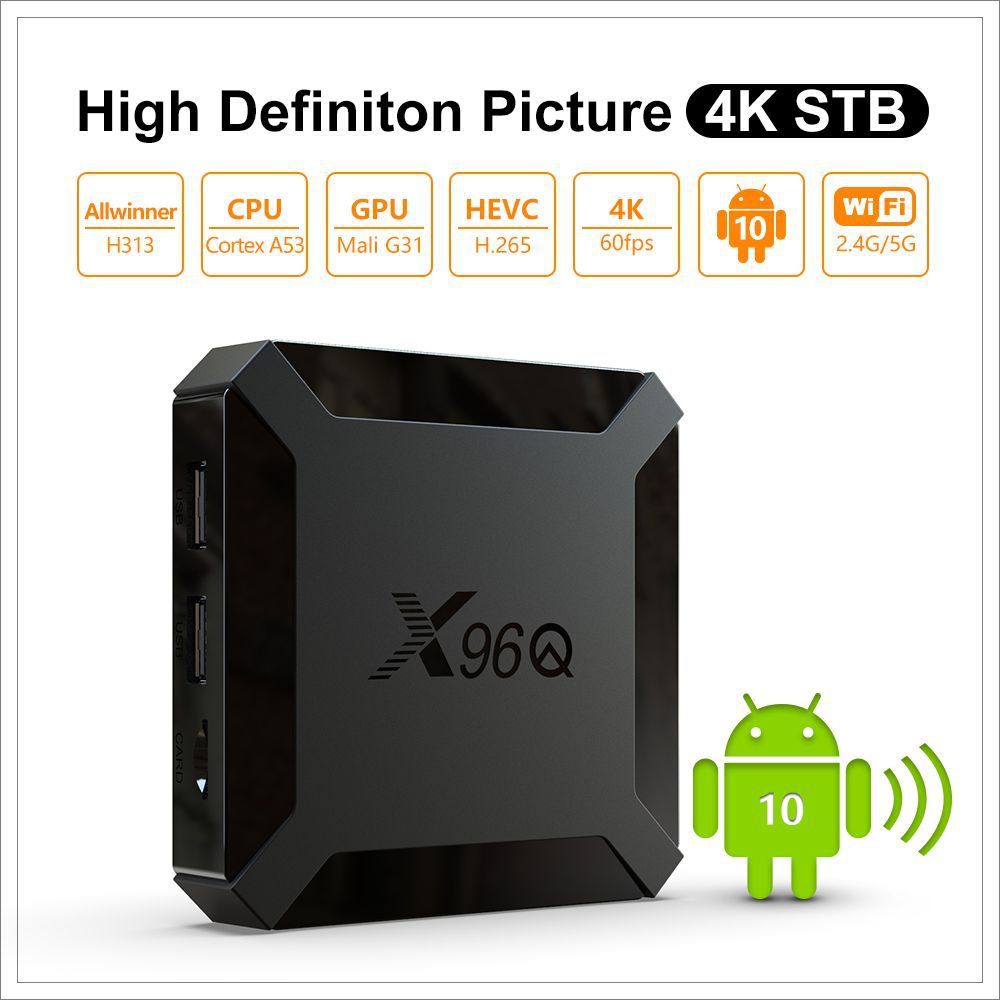 X96q Allwinner H313 Android 10.0 TV Box HD Player X96 Mini