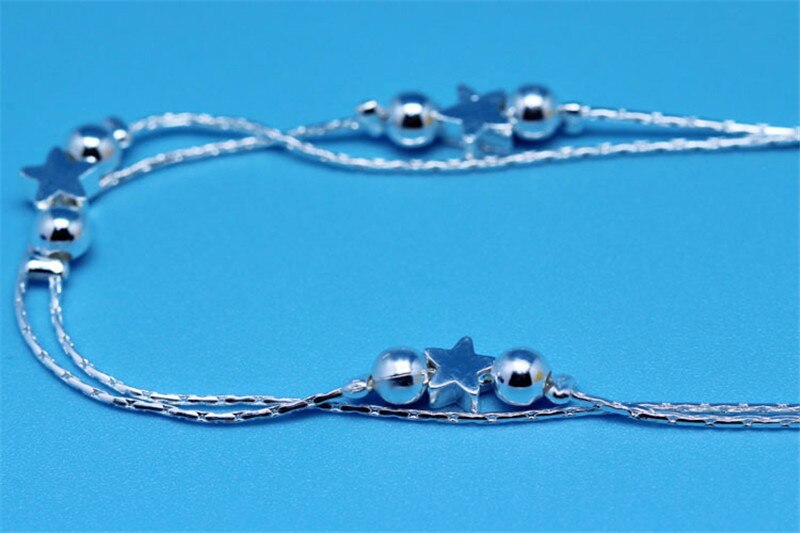 Klassieke Bal Ster Enkelbanden Voor Meisjes Accessoires Mode 925 Sterling Zilveren Armband Vrouwelijke Party Armband Zilveren Dame