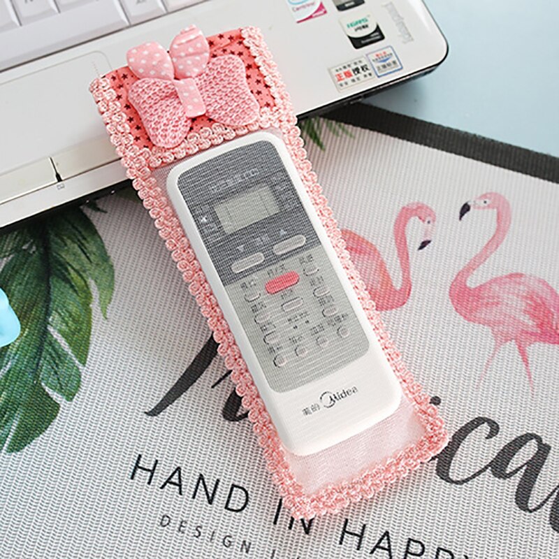 1 Pcs Remote Control Protector Home Storage remote Dust Bag Case Remote Control Cover Clear lace Video TV Air Conditioner: 3 / 18X8cm