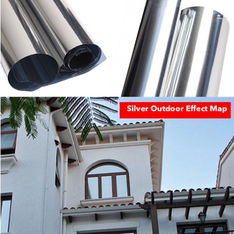 Window Film Wall Sticker 1/2/3/4/5M Reflective Anti UV Window for Home and Office Privacy One Way Adhesive Mirror Sticker