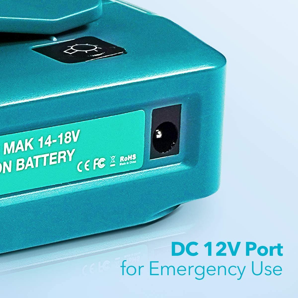 For Makita ADP05 14.4V/18V Lion Battery Dual USB converter Port with LED Light Spotlight Outdoor Flashlight for Makita Batteries