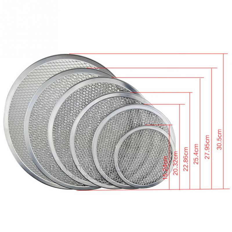 6 " -14 " genbrug non-stick aluminium pizza mesh skærm pasta bageplade net pizza holder bagværk til husholdnings pizza butik