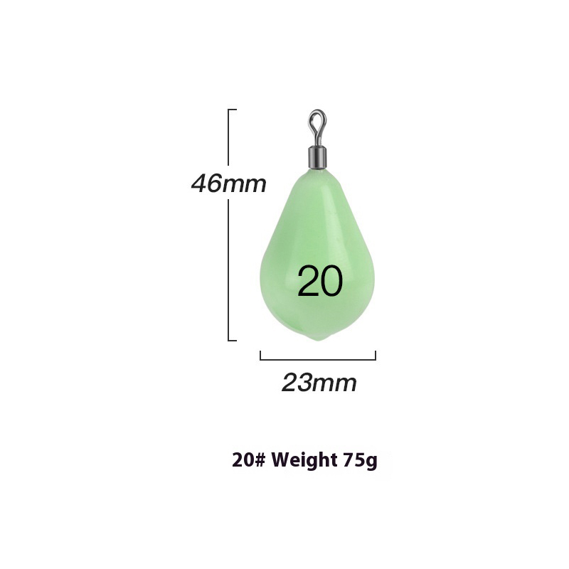 Luminous Fishing Weights Sinkers 30g-150g Water 360 Degree Rotation Fishing Sinker Bass Fishing Accessories: WHITE