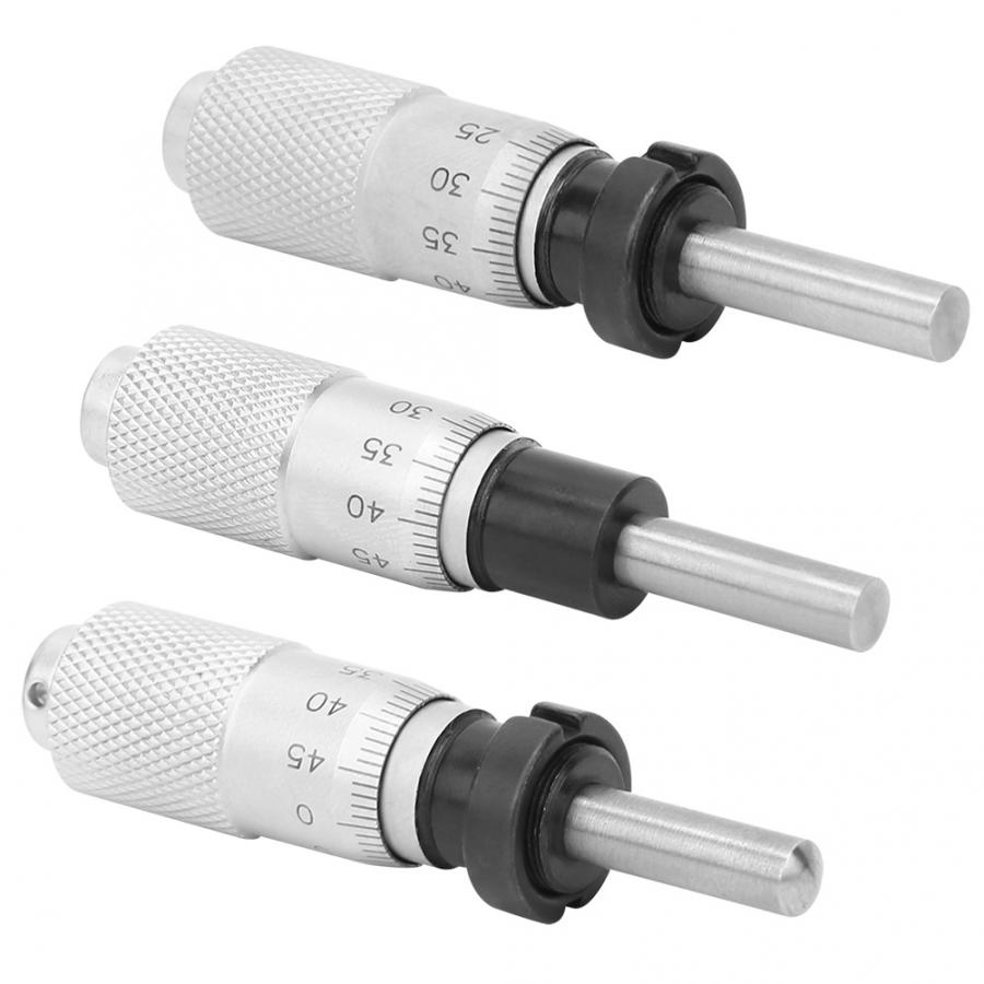 Thread Micrometer 0-13mm Micrometer Head – Flat Tip Precision Measuring Tool (+/-0.01mm Accuracy, Silver, 18mm Diameter) Mitutoyo Micrometer 0-1
