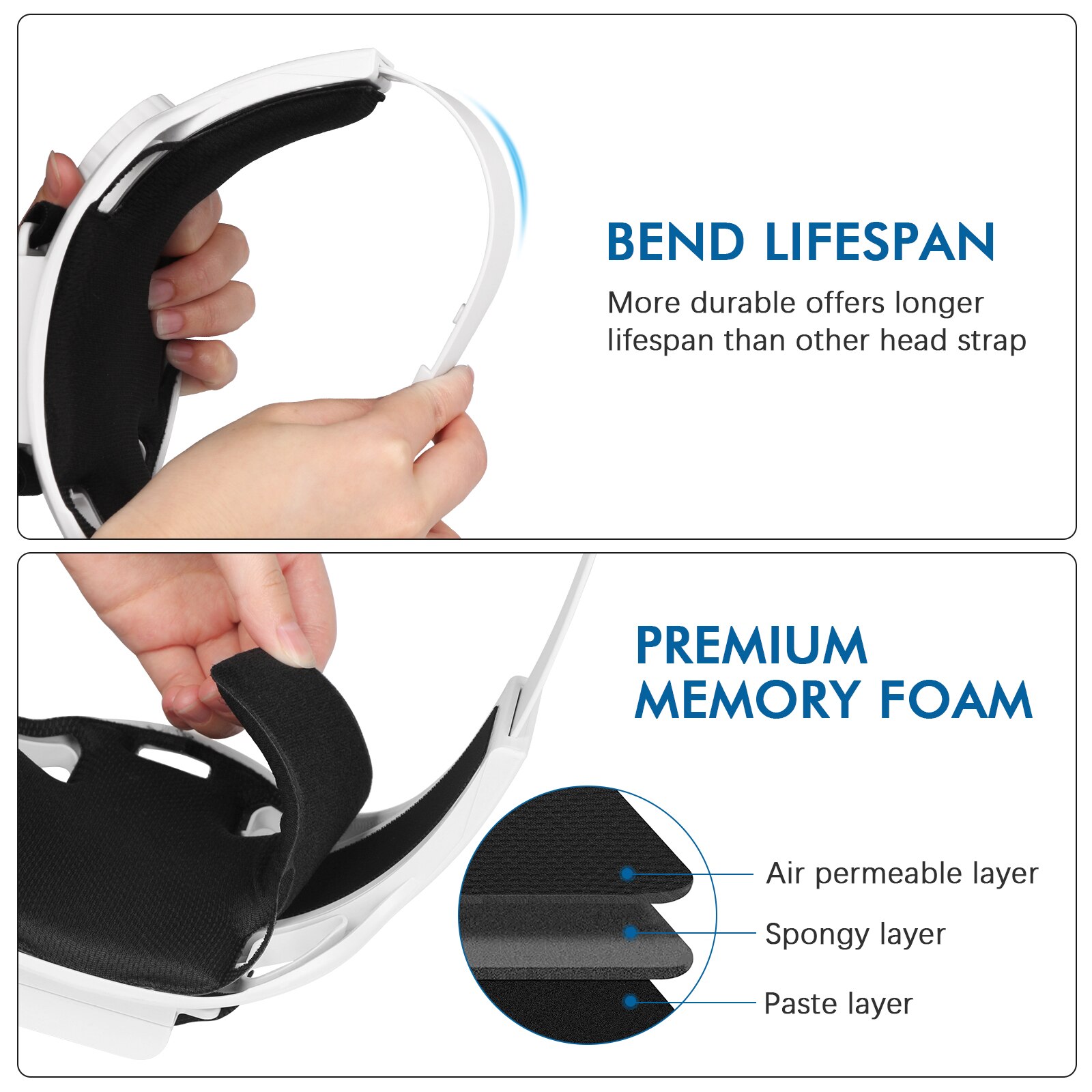 Voor Oculus Quest 2 Halo Band Hoofd Band Beschermhoes Siliconen Handvat Cover Set Vr Elite Band Voor Oculus Quest2 accessoires