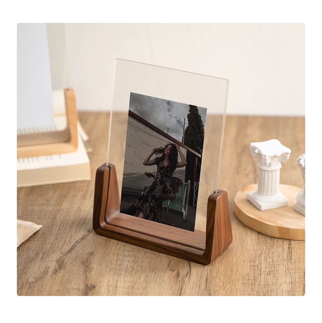 Cadre Photo en bois acrylique, porte-Photo de mariage, décor de bureau, Porta Retrato